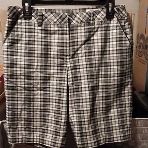 Black and White Plaid Shorts